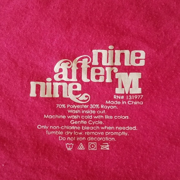 Nine After Nine Hot Pink Graphic Tank Size Med - Picture 8 of 8